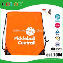 China supplier customized any logo sport & outdoor activities polyester drawstring bag